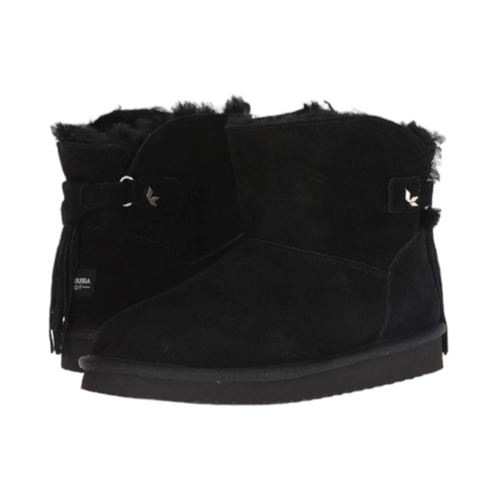 Koolaburra by UGG Women Jaelyn Ankle Mini Black Leather Booties sz 9